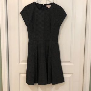Brooks Brothers grey and black polka dot dress